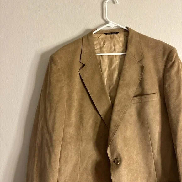 Vintage The Academy Award Clothes Halston Suede Sports Coat Blazer Jacket Sz Xl